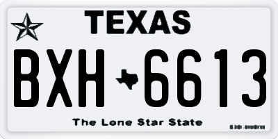 TX license plate BXH6613