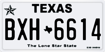 TX license plate BXH6614