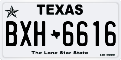 TX license plate BXH6616