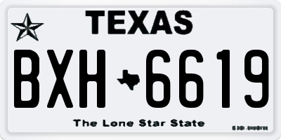 TX license plate BXH6619