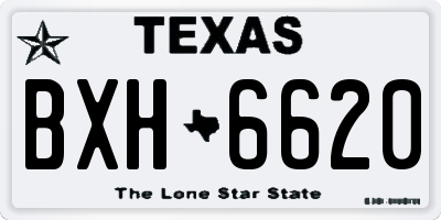 TX license plate BXH6620