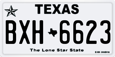 TX license plate BXH6623