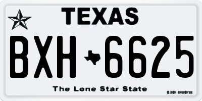 TX license plate BXH6625