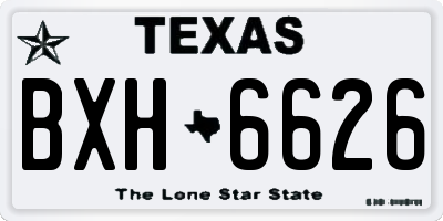 TX license plate BXH6626