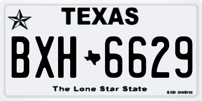 TX license plate BXH6629