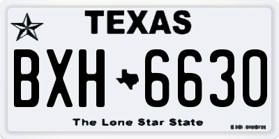TX license plate BXH6630