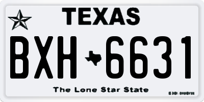 TX license plate BXH6631