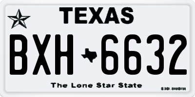 TX license plate BXH6632