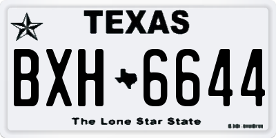 TX license plate BXH6644