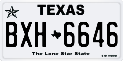 TX license plate BXH6646