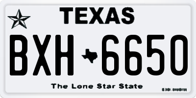 TX license plate BXH6650