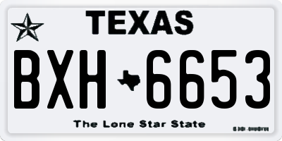TX license plate BXH6653