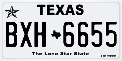 TX license plate BXH6655