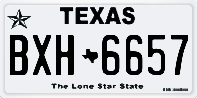 TX license plate BXH6657
