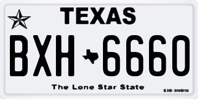 TX license plate BXH6660