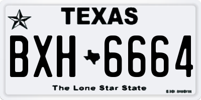 TX license plate BXH6664