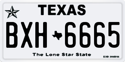 TX license plate BXH6665