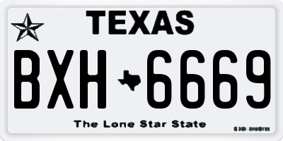 TX license plate BXH6669