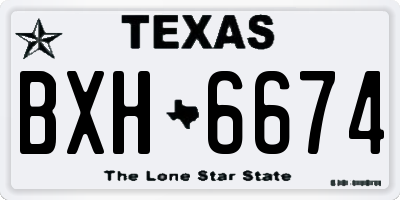 TX license plate BXH6674