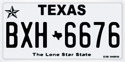 TX license plate BXH6676