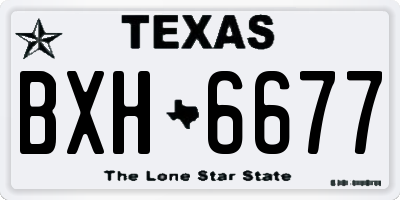 TX license plate BXH6677