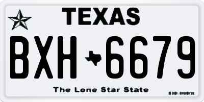 TX license plate BXH6679