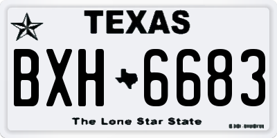 TX license plate BXH6683