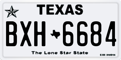 TX license plate BXH6684