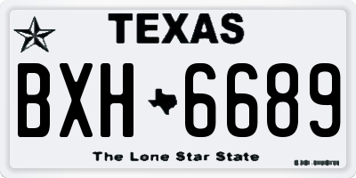TX license plate BXH6689