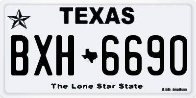 TX license plate BXH6690