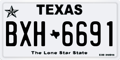 TX license plate BXH6691