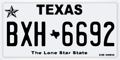 TX license plate BXH6692