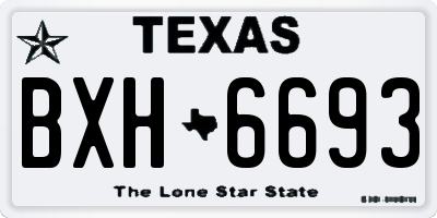 TX license plate BXH6693