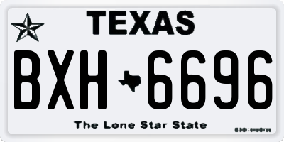 TX license plate BXH6696
