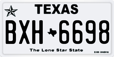 TX license plate BXH6698