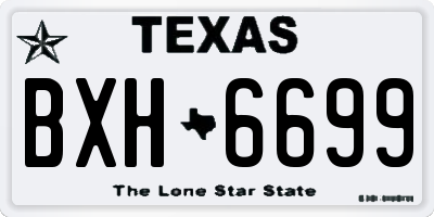 TX license plate BXH6699