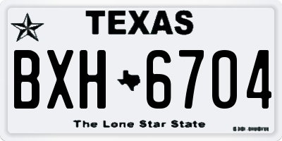 TX license plate BXH6704