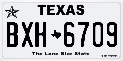 TX license plate BXH6709