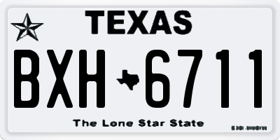 TX license plate BXH6711