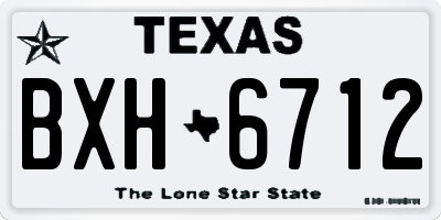 TX license plate BXH6712