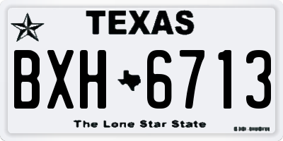TX license plate BXH6713