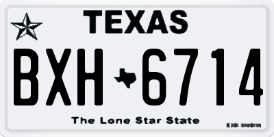 TX license plate BXH6714