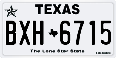TX license plate BXH6715