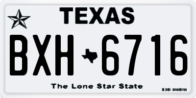TX license plate BXH6716