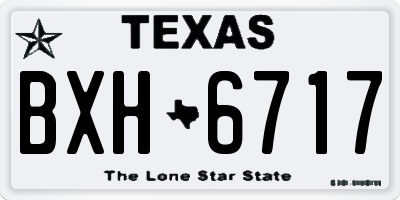 TX license plate BXH6717