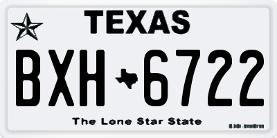 TX license plate BXH6722