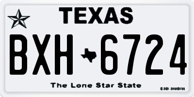 TX license plate BXH6724