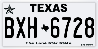 TX license plate BXH6728