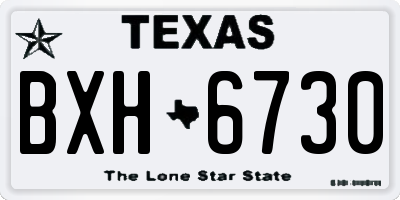TX license plate BXH6730