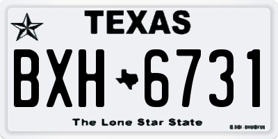 TX license plate BXH6731